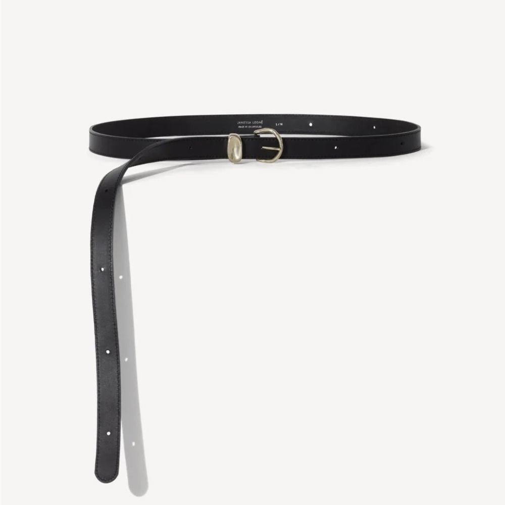 Janessa Leoné Myra black leather wrap belt